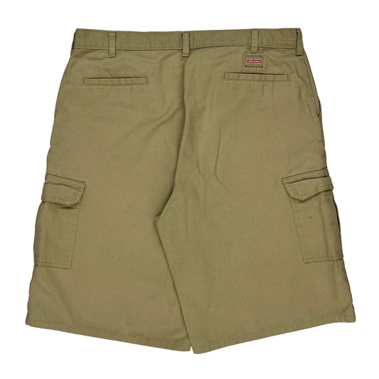 Dickies Cargo Shorts - 38W 12L Khaki Cotton