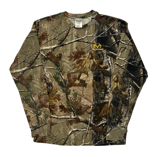 Realtree Camo Long Sleeve T-Shirt - Medium Camo Cotton