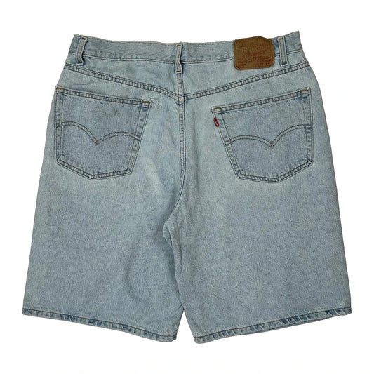 Vintage Levis Denim Shorts - 36W 10L Light Wash Denim