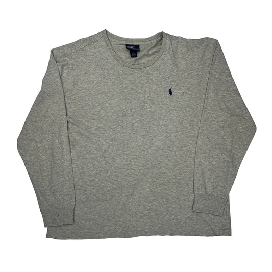 Polo By Ralph Lauren Long Sleeve T-Shirt - XL Grey Cotton