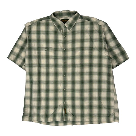 Vintage Timberland Checked Short Sleeve Shirt - 2XL Green Cotton