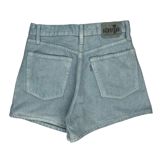 Silver Tab Levis Denim Shorts - 27W UK 10 Light Wash Denim
