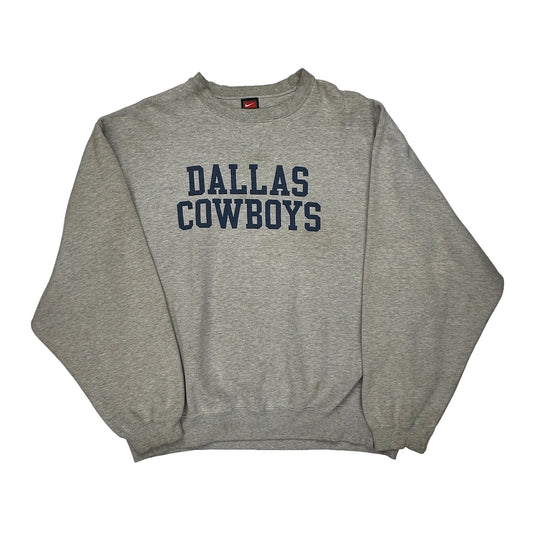 Dallas Cowboys Nike Football Sweatshirt - 2XL Grey Cotton