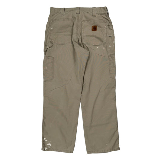 Carhartt Carpenter Trousers - 32W 30L Khaki Cotton
