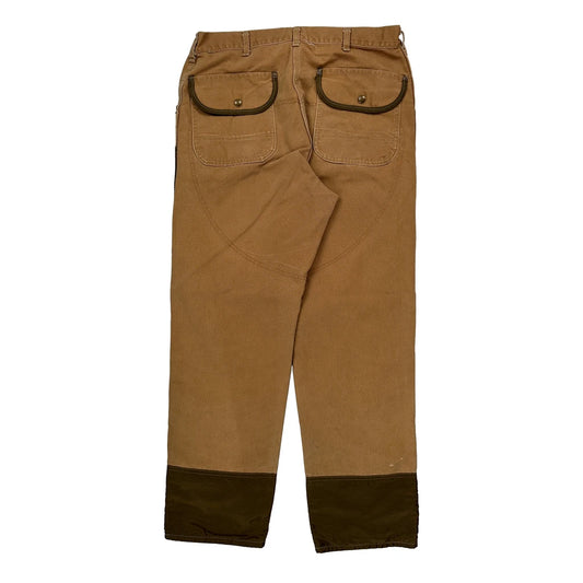 Brush Carhartt Double Knee Carpenter Trousers - 33W 32L Brown Cotton