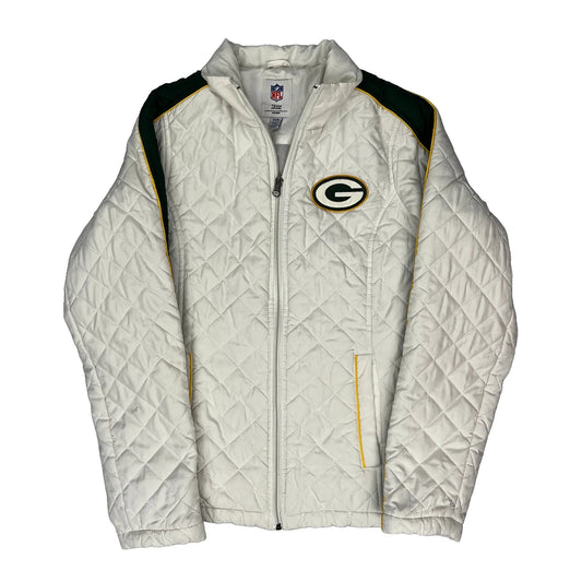 Vintage Green Bay Packers Nfl Jacket - Small White Polyester
