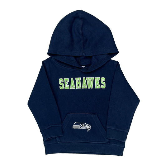 Vintage Age 2 Seattle Seahawks Nfl Football Hoodie - 2XS Blue Cotton