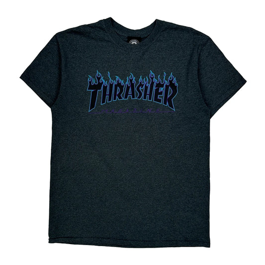 Thrasher Graphic T-Shirt - Medium Grey Cotton