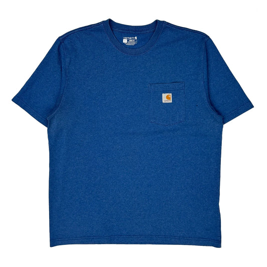 Carhartt T-Shirt - Large Blue Cotton
