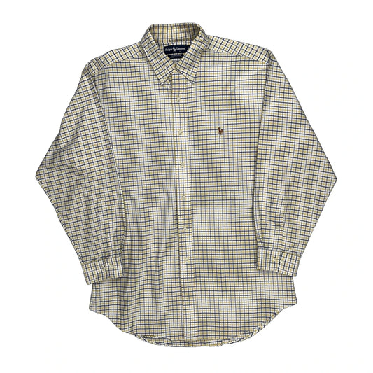 Yarmouth Ralph Lauren Checked Shirt - Large Blue Cotton