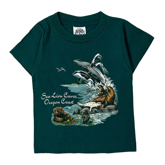 Vintage Age 2-4 Eagle Products Graphic T-Shirt - XS Green Cotton