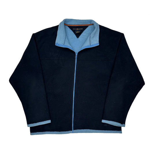 Tommy Hilfiger Fleece Jacket - Large Blue Polyester