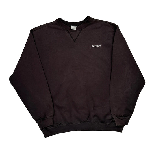 Carhartt Sweatshirt - 2XL Black Cotton Blend
