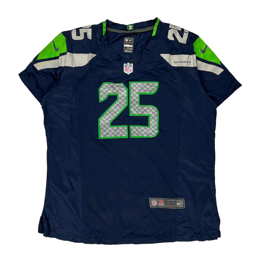 Seattle Seahawks Nike Nfl Jersey - Medium Navy Polyester