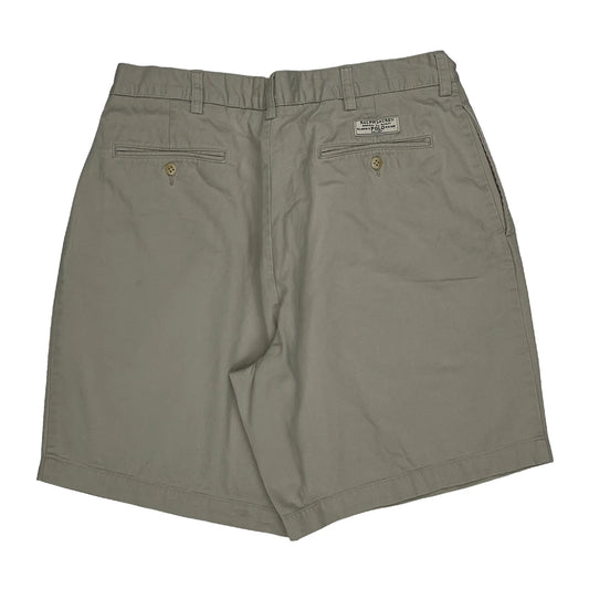 Polo By Ralph Lauren Pleated Chino Shorts - 32W 7L Beige Cotton