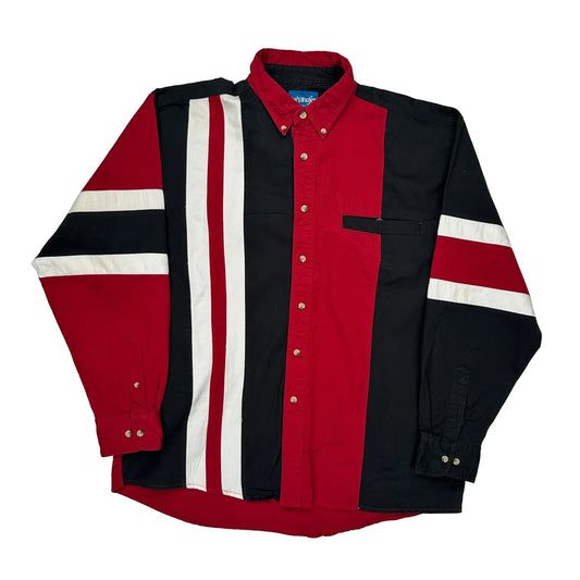 Wrangler Striped Shirt - XL White Cotton