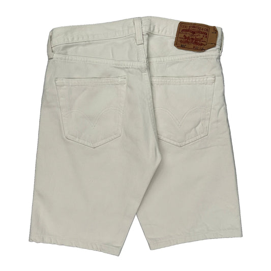 Levis Denim Shorts - 32W 10L White Cotton