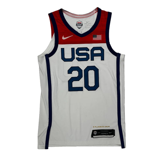 Vintage USA Basketball Nike Jersey - Medium White Polyester