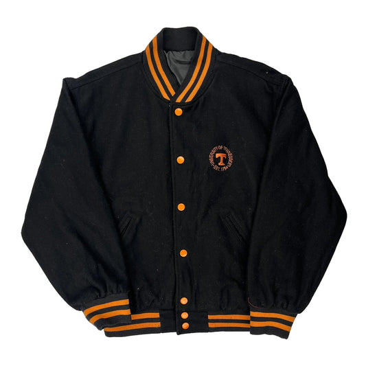 University Of Tennessee Unbranded College Varsity Jacket - Large Black Wool Blend