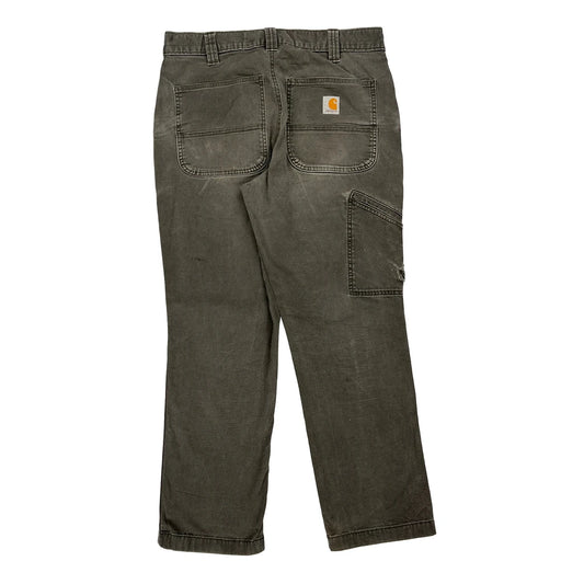 Carhartt Trousers - 32W 29L Khaki Cotton Blend