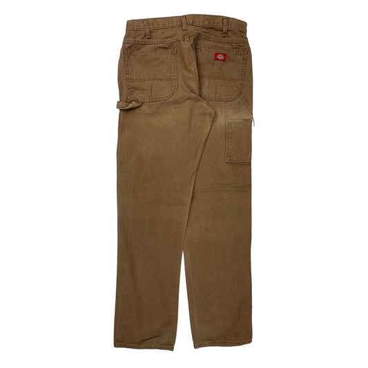 Dickies Carpenter Trousers - 32W 31L Brown Cotton