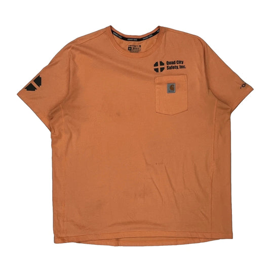 Quad City Safety, Inc. Carhartt T-Shirt - 2XL Orange Cotton Blend