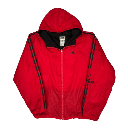 Vintage Adidas Windbreaker - XL Red Nylon