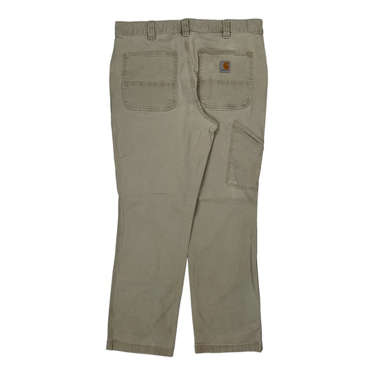 Carhartt Carpenter Trousers - 33W 30L Beige Cotton