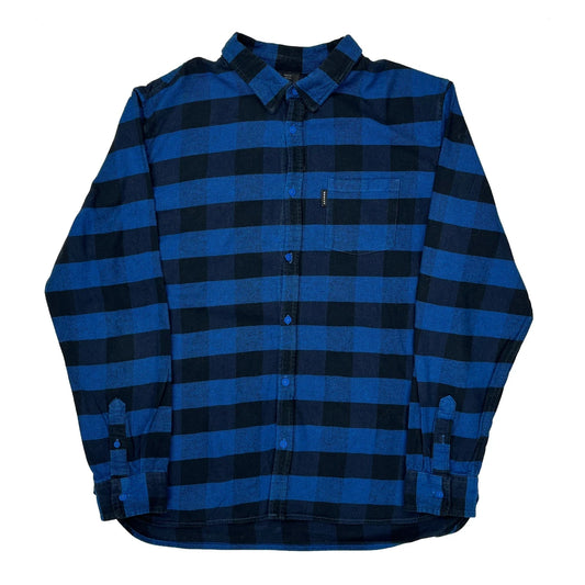 Vintage Oakley Checked Flannel Shirt - XL Blue Cotton
