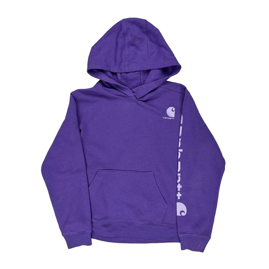 Age 10-12 Carhartt Hoodie - Large Purple Cotton
