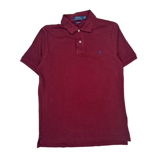 Polo By Ralph Lauren Polo Shirt - Medium Burgundy Cotton