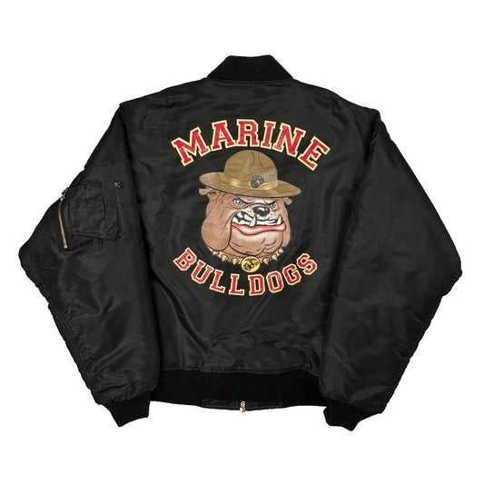 Ma-1 Flight Rothco Graphic Bomber Jacket - Large Black Nylon
