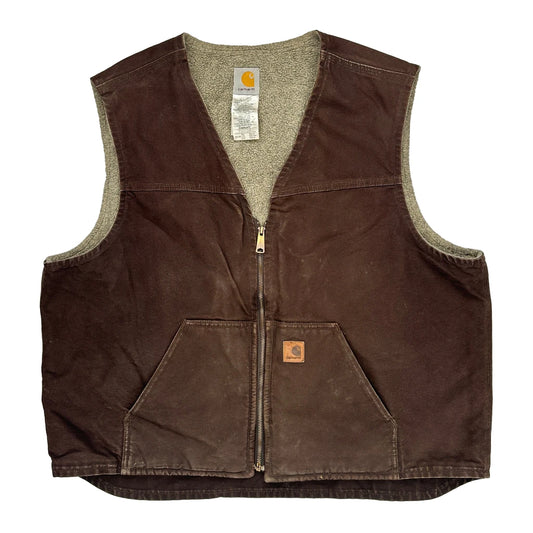 Carhartt Gilet - 2XL Brown Cotton