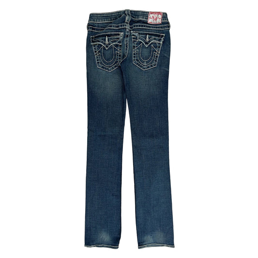 True Religion Contrast Stitch Jeans - 27W UK 4 Dark Wash Denim