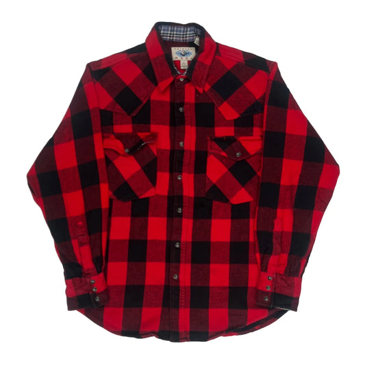 Vintage Unbranded Checked Flannel Shirt - Large Red Cotton