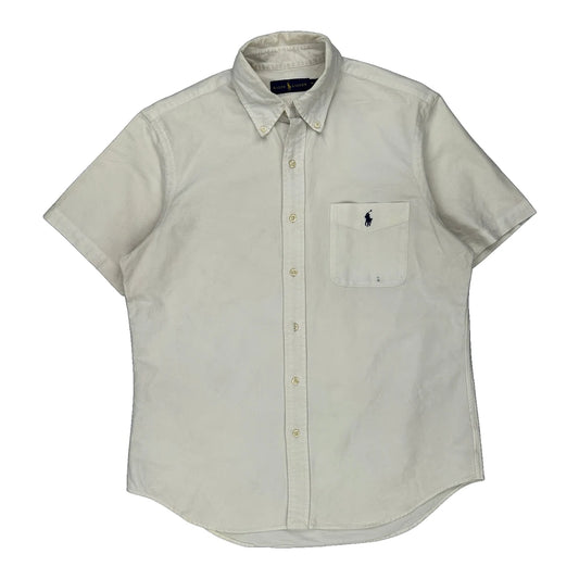 Ralph Lauren Short Sleeve Shirt - Medium Cream Cotton