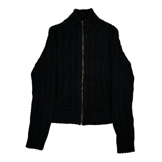 Polo By Ralph Lauren Zip Up - Medium Black Cotton