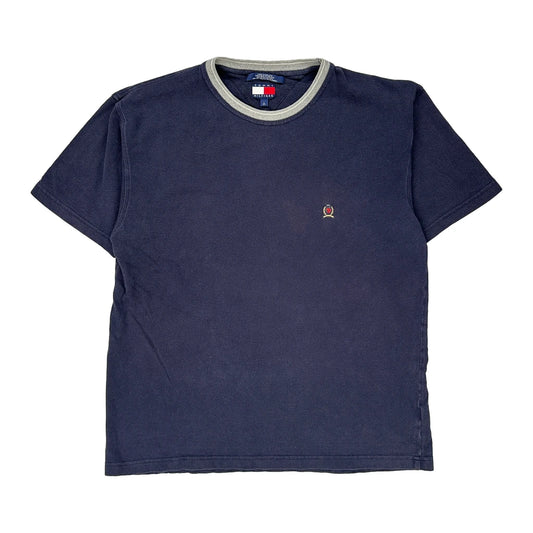 Tommy Hilfiger T-Shirt - Large Navy Cotton