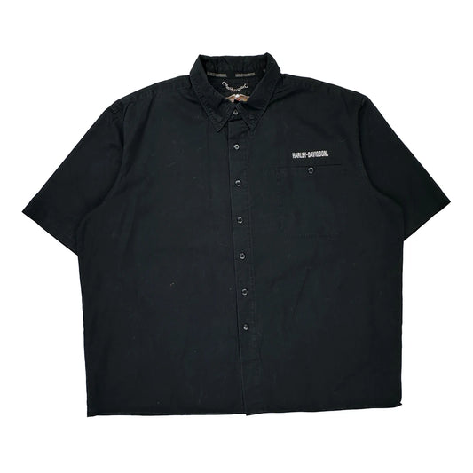 An American Legend Harley Davidson Short Sleeve Shirt - 2XL Black Cotton