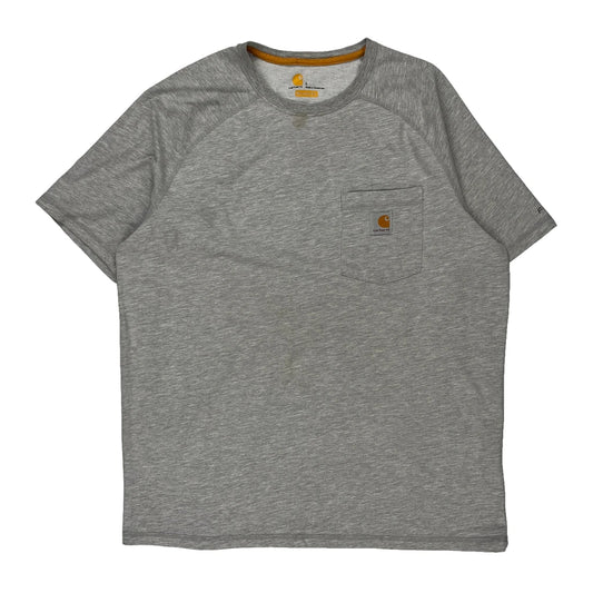 Carhartt T-Shirt - Large Grey Cotton