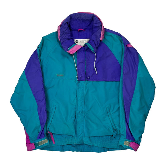 Columbia Windbreaker - Large Multicoloured Nylon