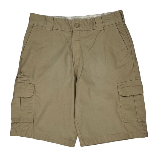 Vintage Dickies Cargo Shorts - 34″ Waist Beige Cotton Blend