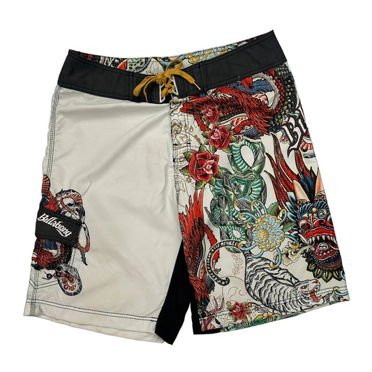 Billabong Graphic Shorts - 36″ Waist Multicoloured Polyester