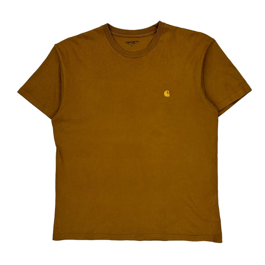 Carhartt T-Shirt - Large Brown Cotton
