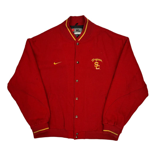 USc Trojans Nike College Varsity Jacket - XL Red Polyester