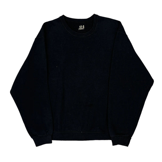 Fruit Of The Loom Sweatshirt - XL Black Cotton