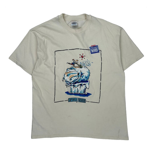 Cap Sur La Fraicheur Hanes Graphic T-Shirt - XL Cream Cotton