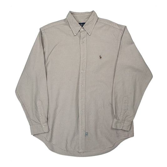 Ralph Lauren Striped Shirt - XL Pink Cotton