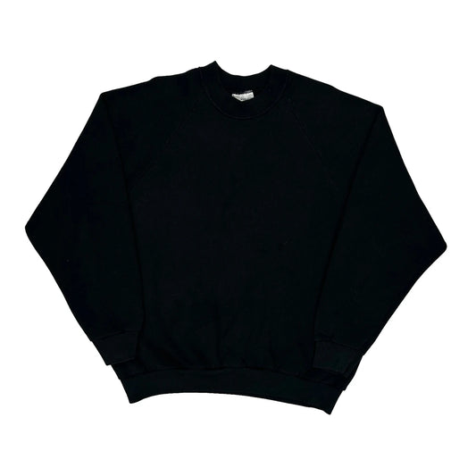 90S Blank Fruit Of The Loom Sweatshirt - XL Black Cotton Blend