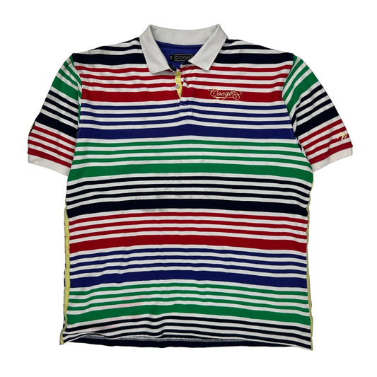 Coogi Striped Polo Shirt - 2XL Multicoloured Cotton